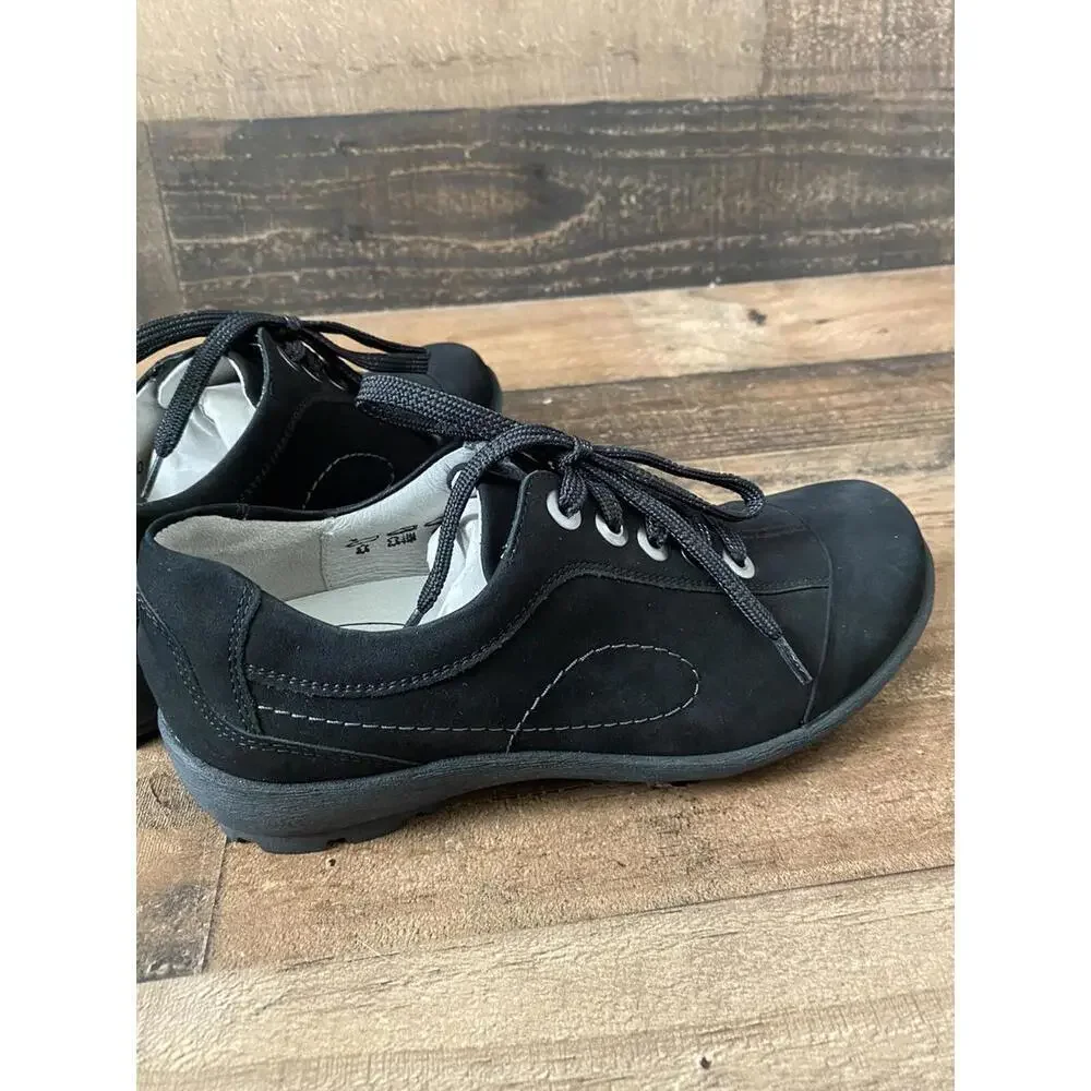 Womens WALDLAUFER DANA Shoes 3.5UK M Black Nubuck Leather Water Resistant